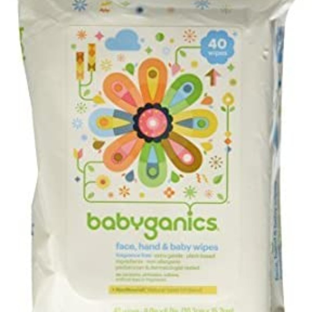 Babyganics baby unscented fragrance free wipes three 3 packs of 40 New